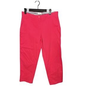 Crown & Ivy Pink Pants Women's Size 8 Skinny Cotton Coastal Grandma Vacation